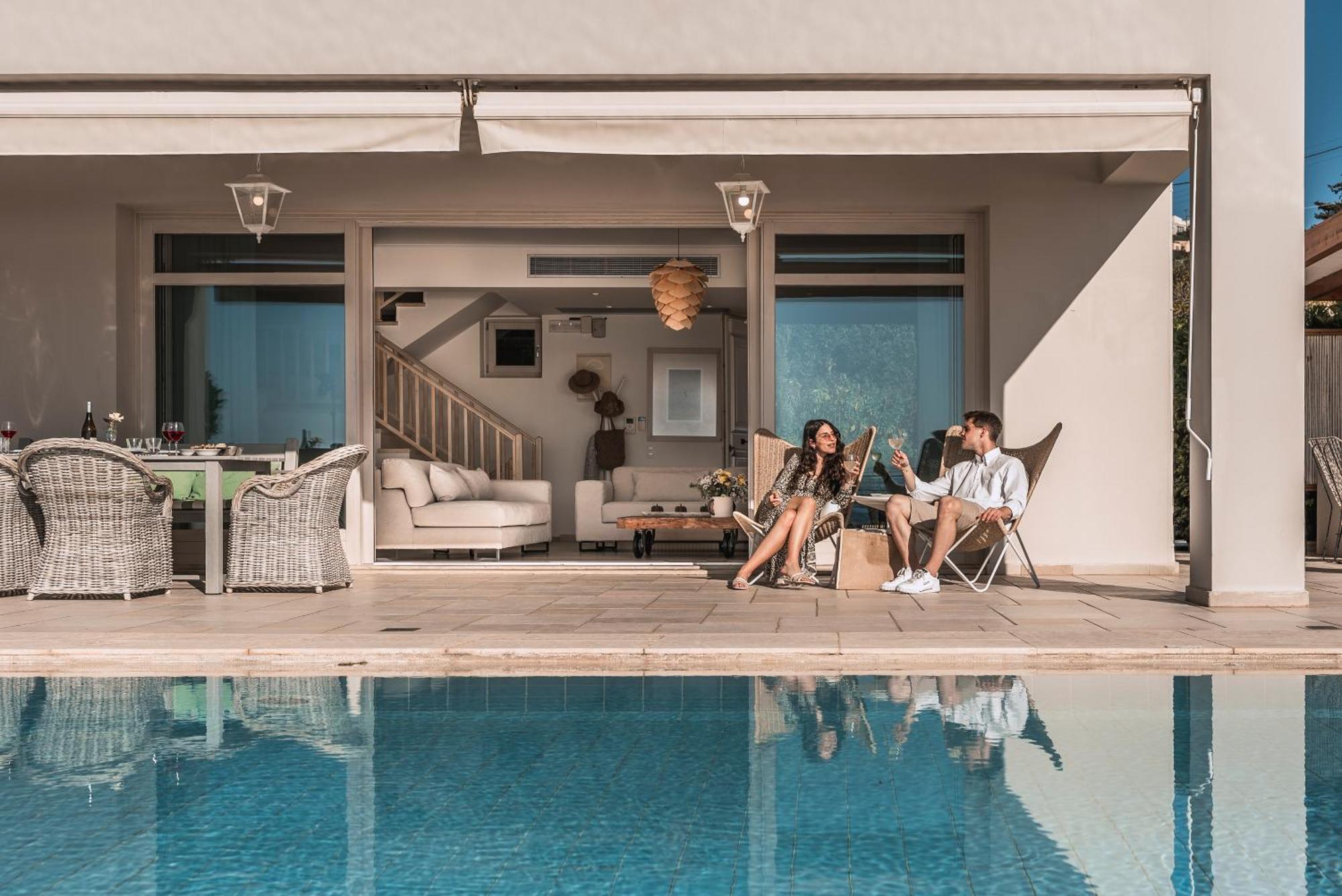 Sk Place Luxury Seafront Villas Chania Almirida Exterior foto
